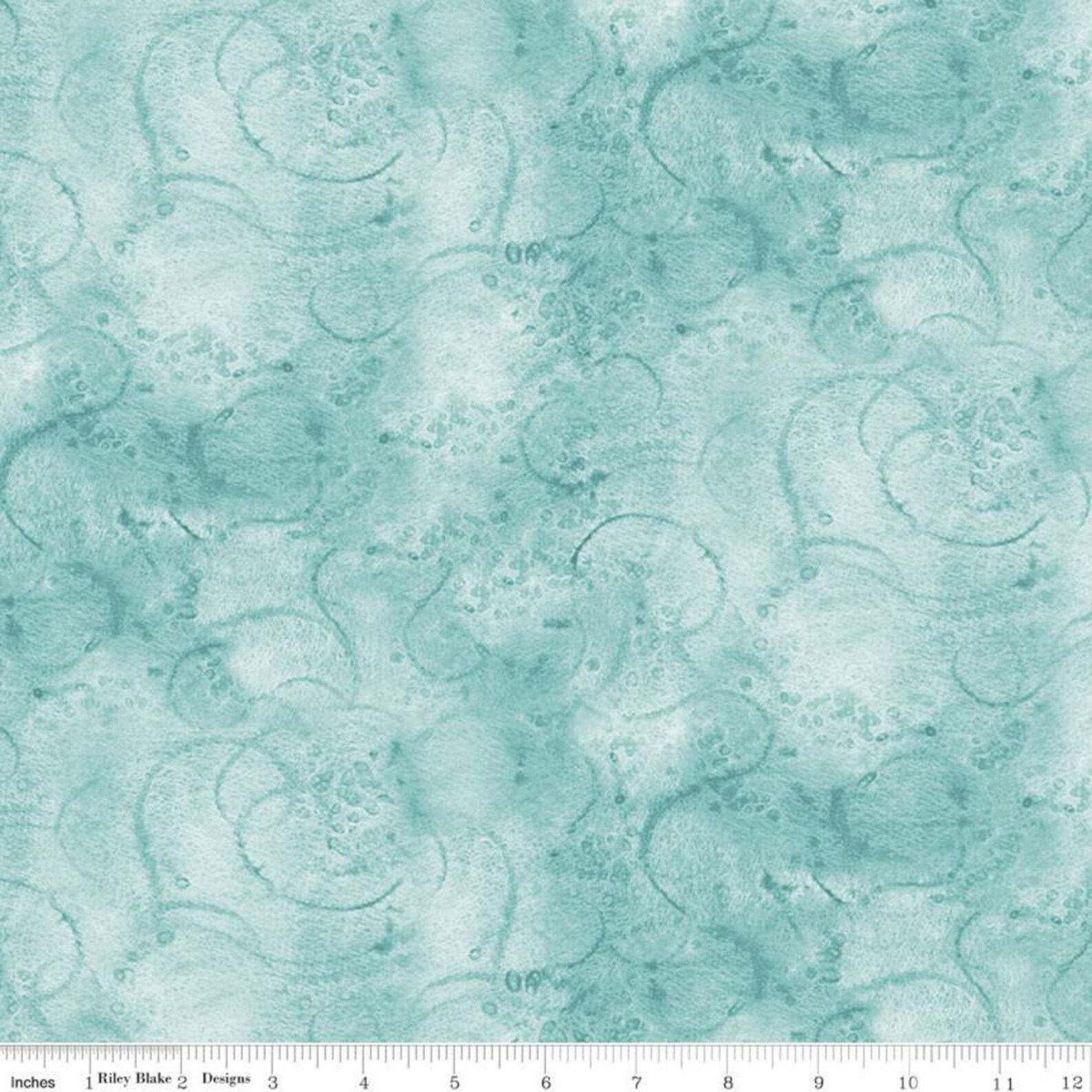 Riley Blake - Painter's Watercolour Swirl by J Wrecker Frisch - Tone-one-Tone - Blender - Swirls - Aqua - Blue - 360 AQUA