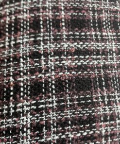 Empress Mills - Dressmaking - Suiting - Polyester - Black White Pink - Watermelon