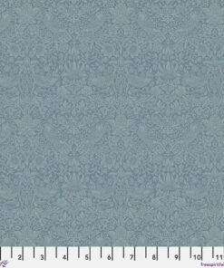 Free Spirit Fabrics - Morris and Co - The Trellis Palette - River Wandle - Strawberry Thief - Tone-on-Tone - Soft Blue Grey - PWWM153 RI
