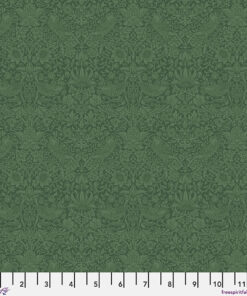 Free Spirit Fabrics - Morris and Co - The Trellis Palette - Tump - Strawberry Thief - Tone-on-Tone - Moss Green - PWWM153 TU