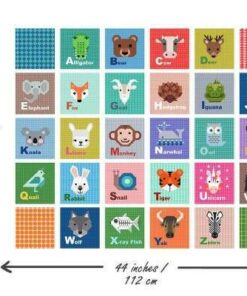 Lewis & Irene - ABC Panel - Animal Alphabet - Multi-coloured - 968