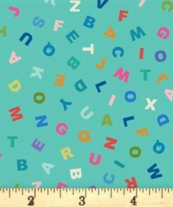 Lewis & Irene - Animal Alphabet - animal names - turquoise multi - A972 B