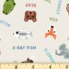 Lewis & Irene - Animal Alphabet - animal names - cream multi - A971A