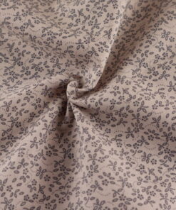 Reynard Fabrics - Ditsy Daisy - Blender - Dove Background with Steel Flower and Leaf Design - 01