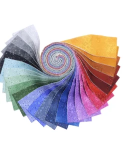Fin Fabrics - Bloom and Blend - Cotton - Stitching Strip - Tone on Tone - Multi-coloured - 25 pieces