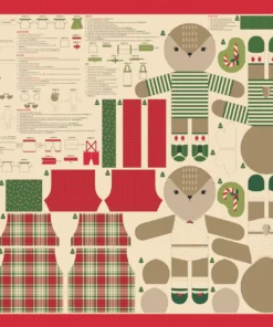 Moda Fabrics - Holiday Cheer - Panel - Christmas - Cut and Sew - Reindeer Toys - Natural Multi - 20979 11