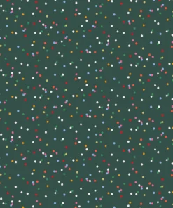 Thread & Ink - Deck the Halls by Geetanjali Behera - Christmas 2026 - Confetti - Holly - Green Multi - TICONF 5000 Holly