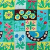 Fabric Godmother - Dressmaking - Maria - Viscose Crepe - Tiles - Azure Multi - DJ 35077 DG 01