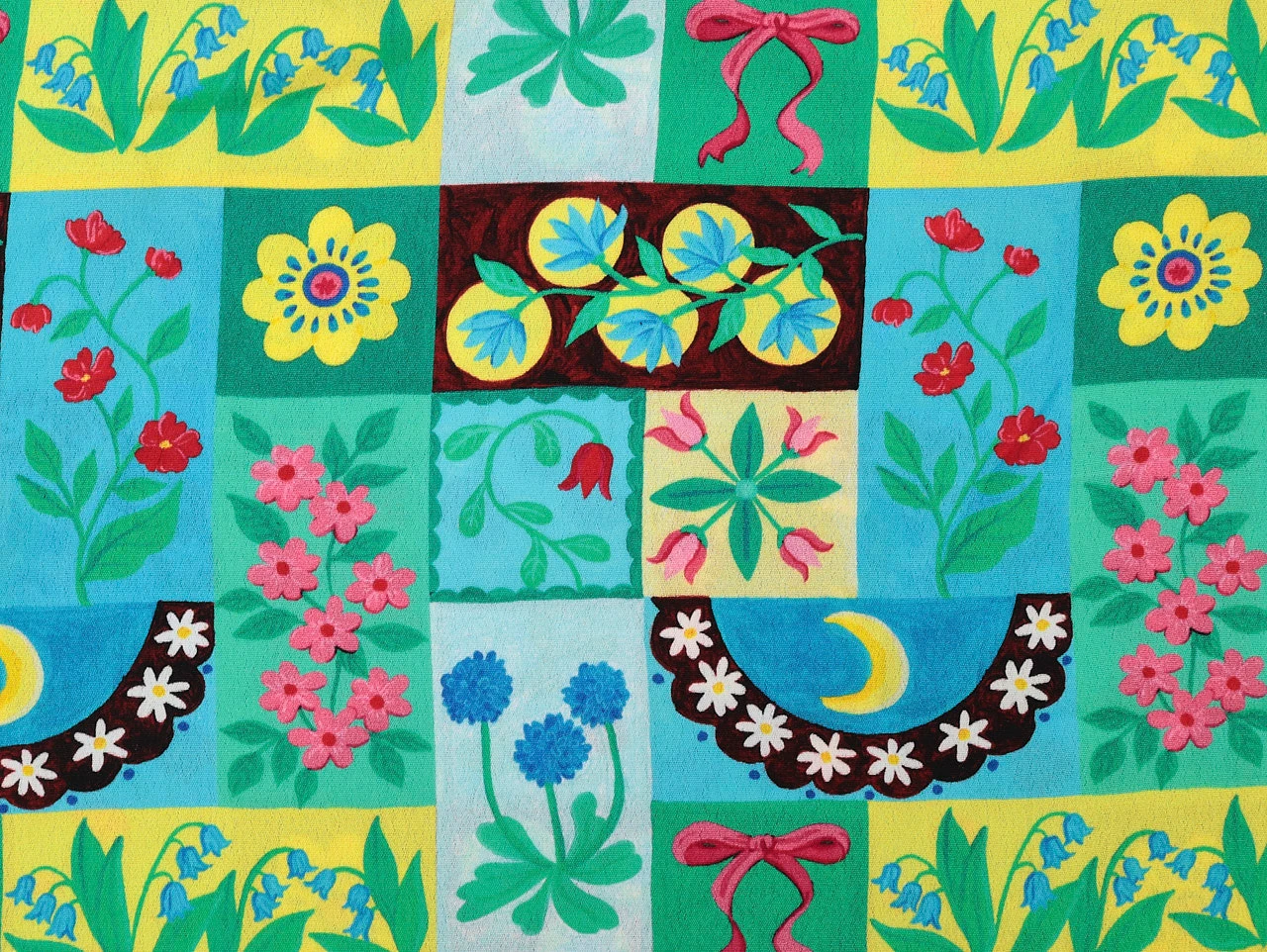 Fabric Godmother - Dressmaking - Maria - Viscose Crepe - Tiles - Azure Multi - DJ 35077 DG 01
