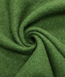 John Louden Fabrics - Dressmaking - Wool Boucle - (Boiled wool) - JLW0024GREEN-F