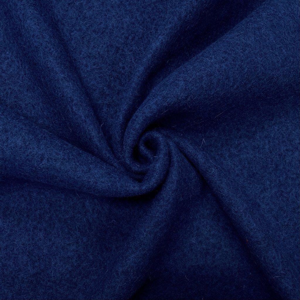 John Louden Fabrics - Dressmaking - Wool Boucle - (Boiled wool) - JLW0024OMARINE-F