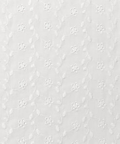 John Louden - Dressmaking -Broiderie Anglaise - Cotton Eyelet Embroidery - White - JL 0833 F