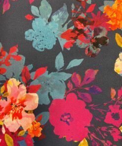 Peter Horton Textiles - Dressmaking - Floral Print - Blue - Multi - Polyester - Lycra - 7612