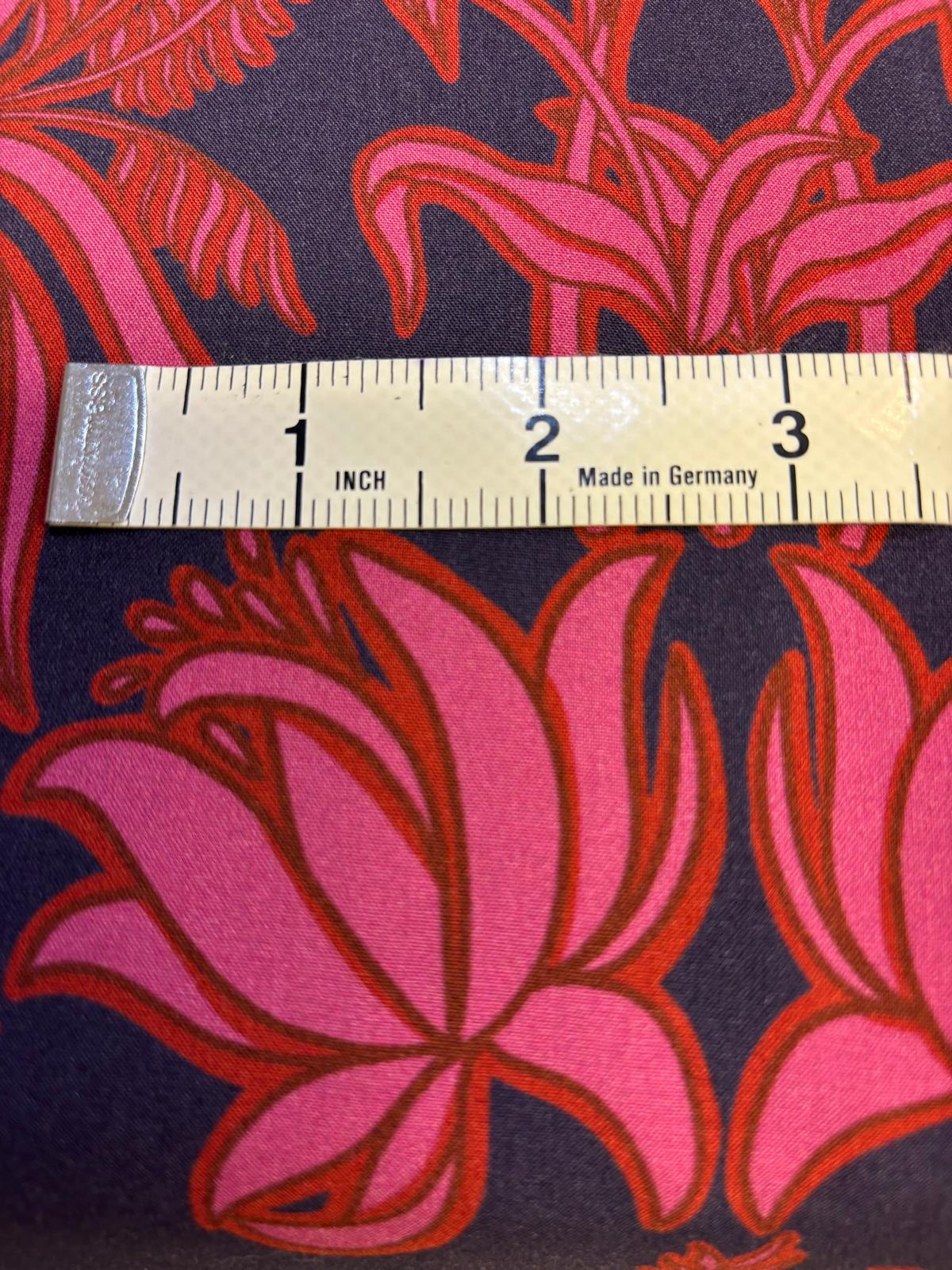 Peter Horton Textiles - Dressmaking - Floral - Blue Pink Multi - Lyocell - ANA040/DIG00 - Image 2