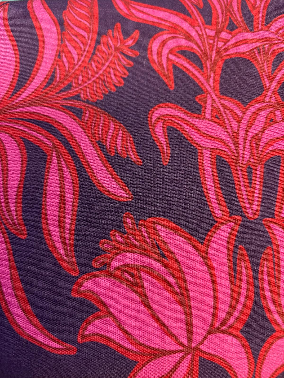 Peter Horton Textiles - Dressmaking - Floral - Blue Pink Multi - Lyocell - ANA040/DIG00