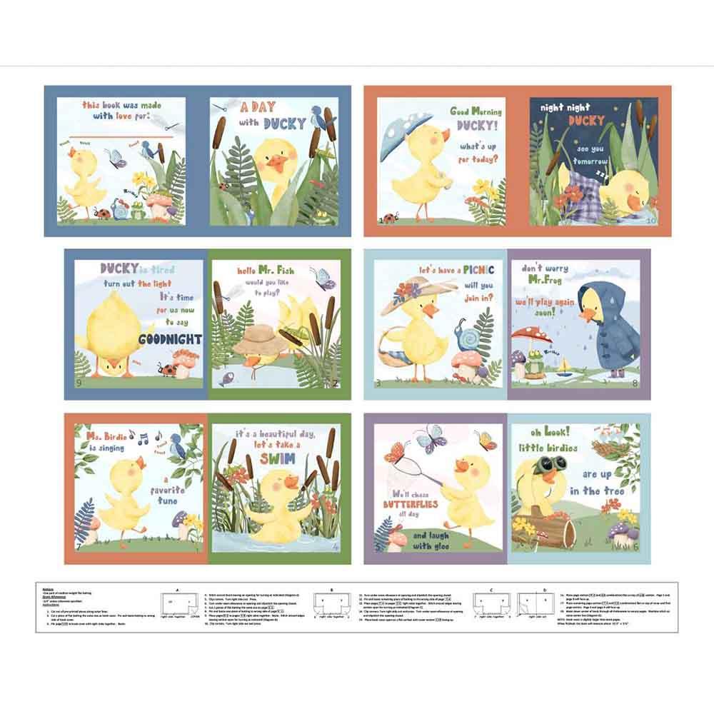 Sweet Cee Creative for Studio E - Lucky Duck - A Day with Ducky - Panel - Soft Book - Bedtime Story - Multi - 8973BP 108