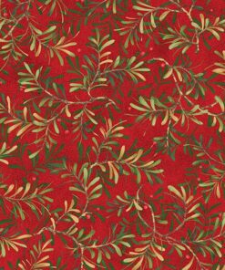 Nancy Halvorsen - The 12 Days of Christmas - Christmas - Foliage on Red - Multi -17274 10