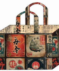 Alternative view of Stof Fabrics - Makers Bag - Cotton Linen - Japanese design - Red Multi -1459 26 11