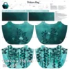 Stof Fabrics - Makers Bag - Cotton Linen - Teal Blue Multi - 4530 013