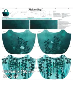 Stof Fabrics - Makers Bag - Cotton Linen - Teal Blue Multi - 4530 013