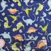 Visage Textiles - Little Dinosaurs by Susan Wheeler - Gentle Giants - Scattered Dinosaurs - Dark Blue Multi - 3839 02