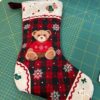 Visage Textiles - Panel - Christmas Stocking - Toybox - Teddies - Green Red Multi - 3792 06