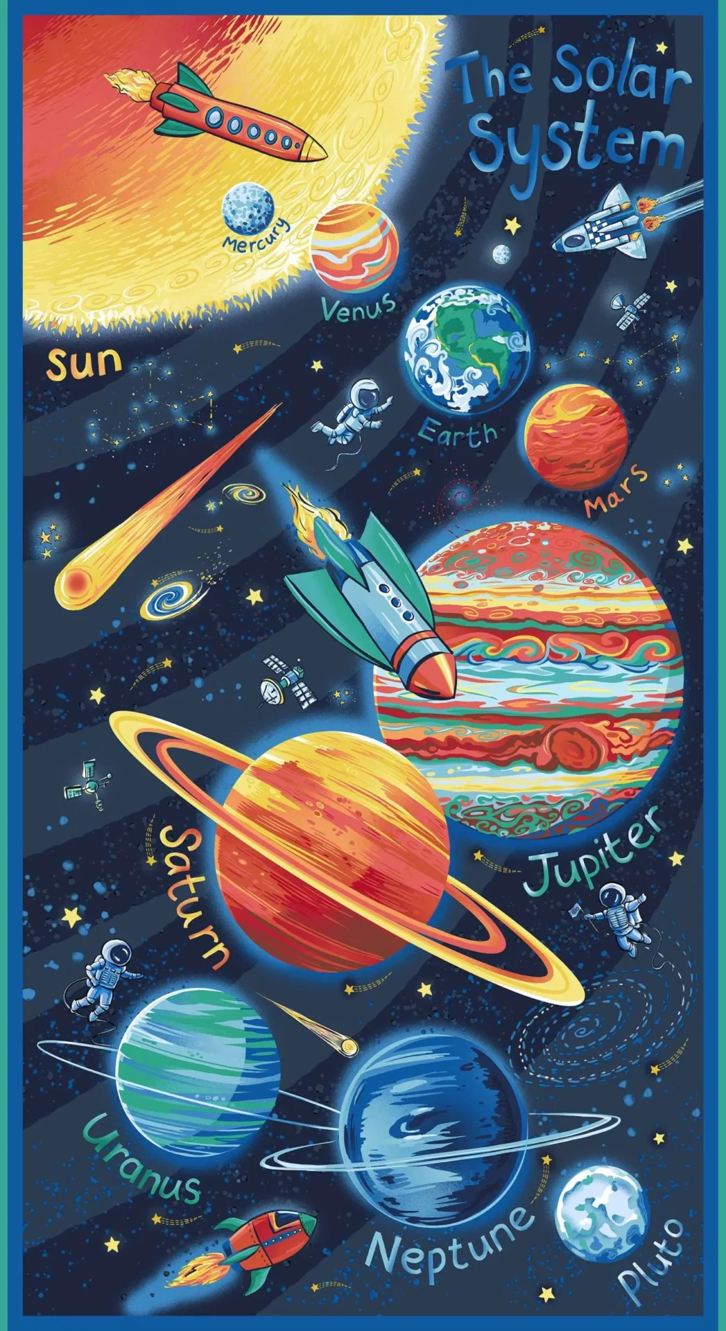 Makower - Orbit - Panel - Space - Children - Multi - 254 1