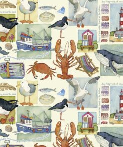 Nutex Fabrics - Coastal by Emma Ball - Coastal Pieces - Cream Multi - 82290 101
