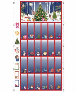 Nutex Fabrics - Panel - Christmas - Woodland Christmas - Advent Calendar - 82140 101