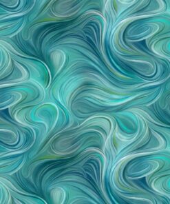 Nutex Fabrics - Basket and Blooms - Swirls - Jade - 81960 102