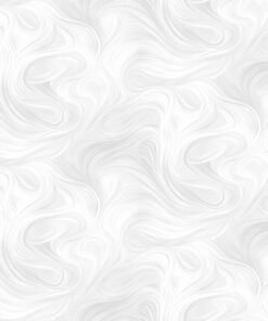 Nutex Fabrics - Basket and Blooms - Swirls - White and Grey - 82050 1