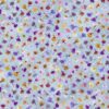 P & B Fabrics - Tree of Life - Scattered Flower Buds - Multicoloured on Blue - 16381BS
